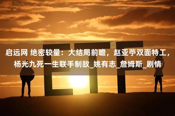 启远网 绝密较量：大结局前瞻，赵亚苧双面特工，杨光九死一生联手制敌_姚有志_詹姆斯_剧情